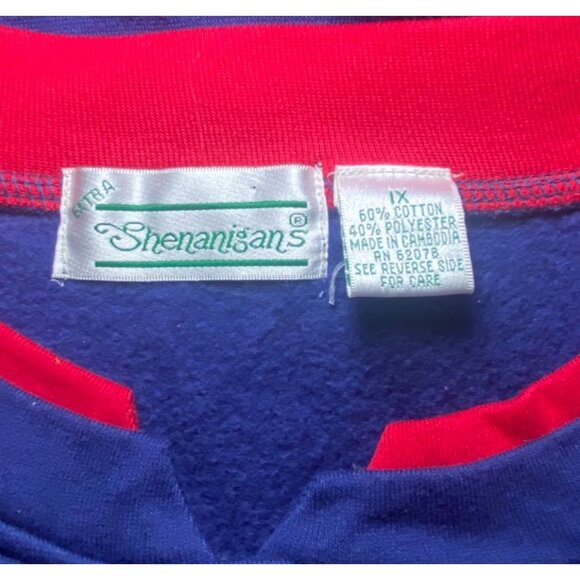 Shenanigans Vtg Womens Blue Sweatshirt Christmas Cardigan Snowman Cozy Holiday - Picture 5 of 9